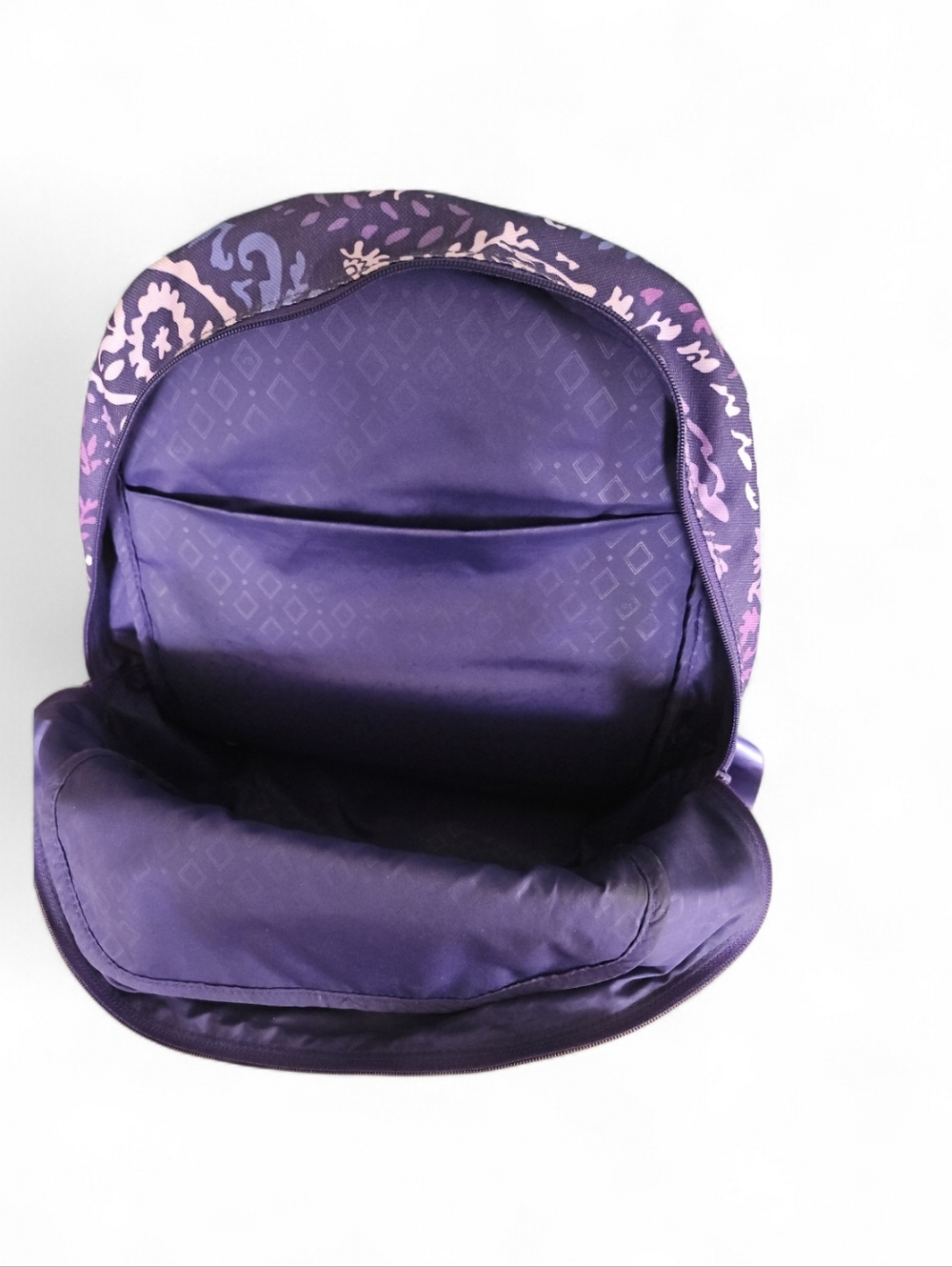 Vera Bradley Purple Paisley Print Campus Backpack with Coin Purse - Picture 4 of 7